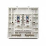 Cat5E Dual-port fixed keystone faceplate JE