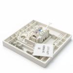 Cat5E single-port fixed keystone faceplate JE