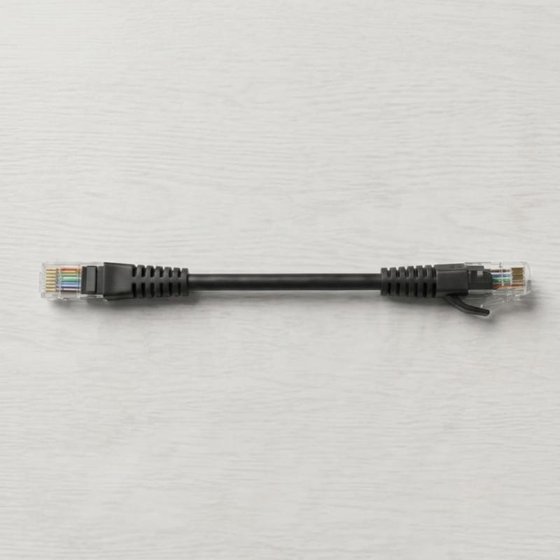 0.15M (15cm) RJ45 Ethernet Cable Cat6 UTP Patch Cord Black JE