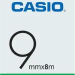 Casio 9 mm Black on Green Label Tape
