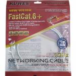 1.0 MTR FAST CAT6+ PATCH CORD GREY KUWES