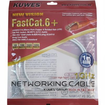 1.0 MTR FAST CAT6+ PATCH CORD GREY KUWES