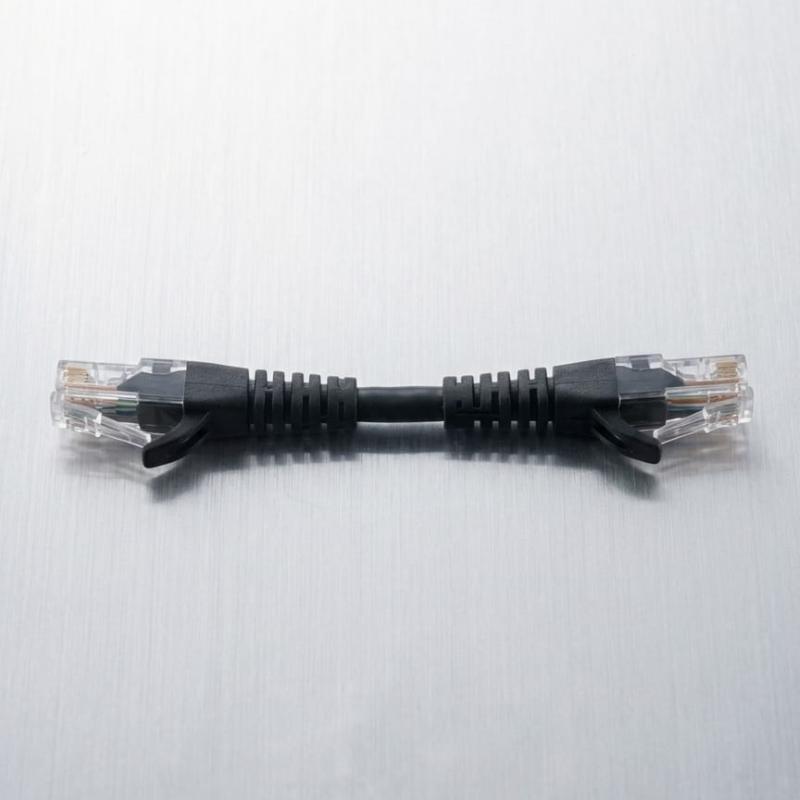 0.1M (10cm) RJ45 Ethernet Cable Cat6 UTP Patch Cord Black JE