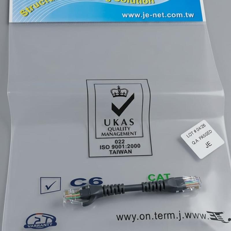 0.1M (10cm) RJ45 Ethernet Cable Cat6 UTP Patch Cord Black JE