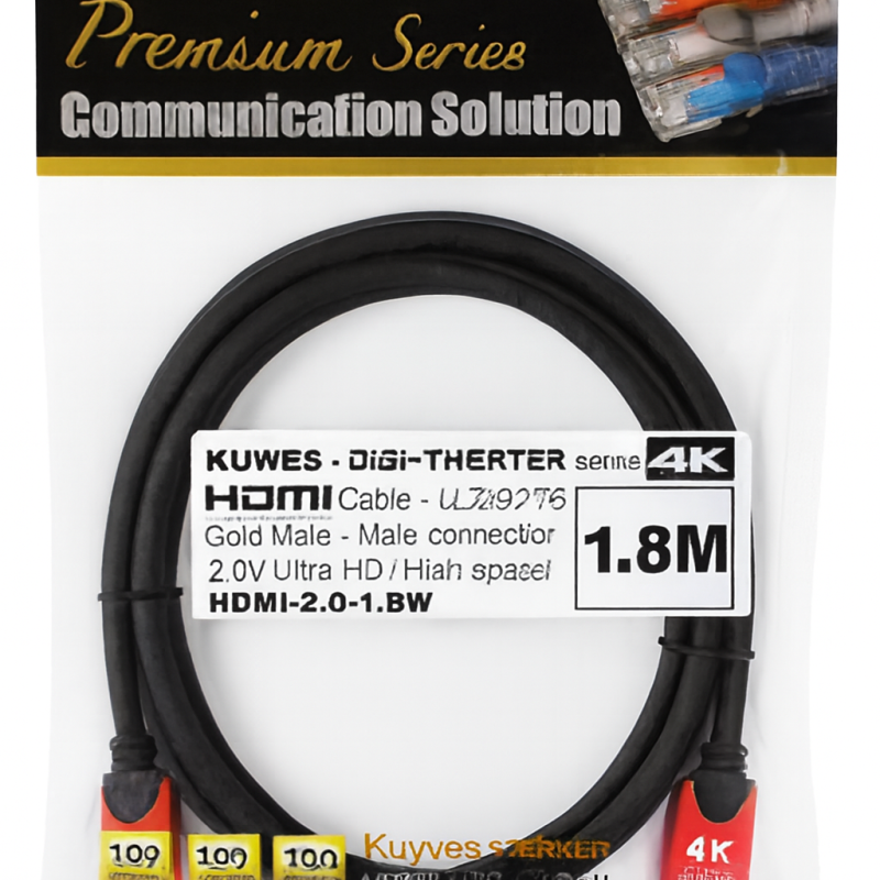 Kuwes Hdmi Cable 4K- 1.8MTR