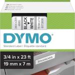 DYMO D1 Label Tape 19mm x 7m Black on White 45803