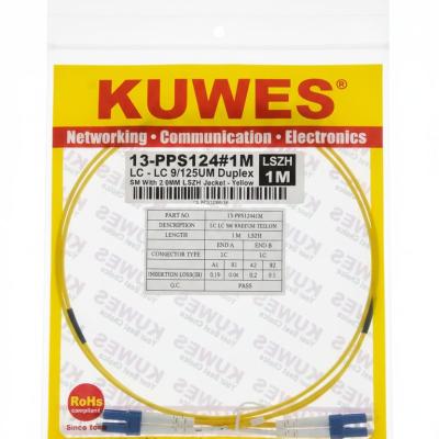 KUWES 1 MTR LC–LC 9/125μm Duplex SM Fiber Patch Cord LSZH