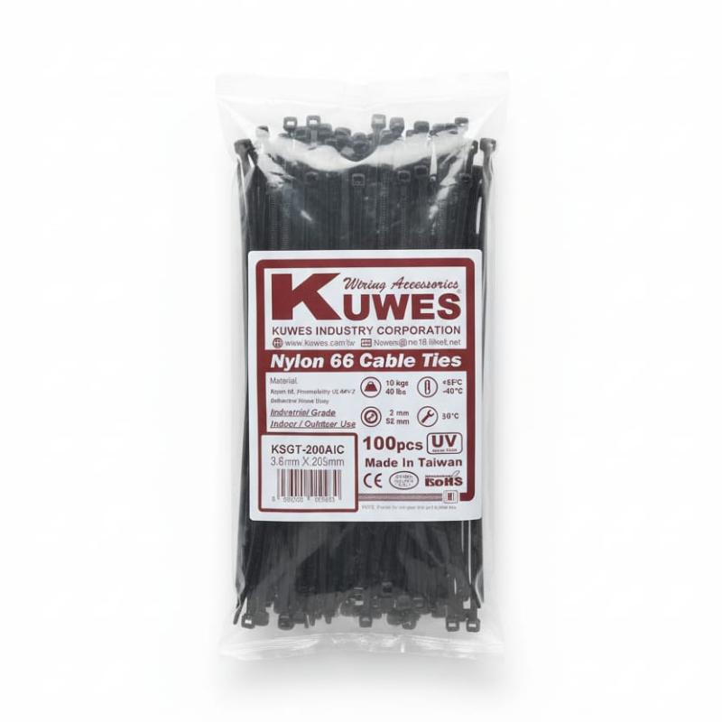 KUWES Nylon Cable Ties 3.6mm × 203mm