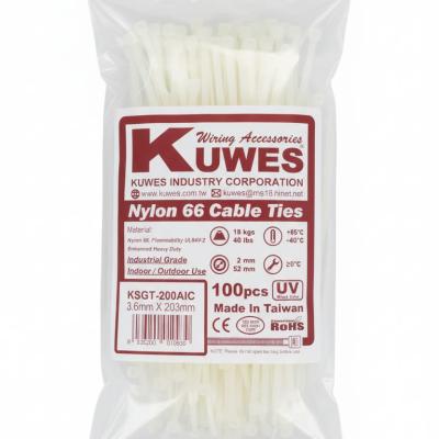 KUWES Nylon Cable Ties 3.6mm × 203mm