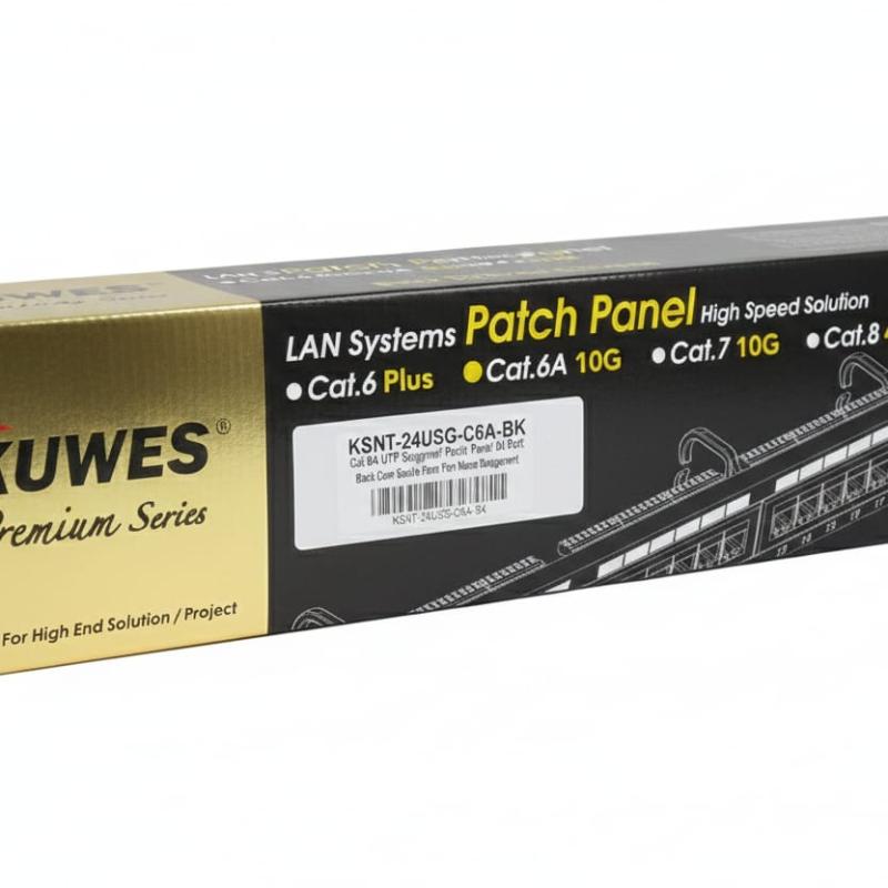 Kuwes 24-Port Cat6A 10G Patch Panel