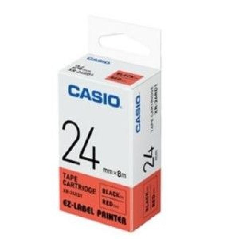 Casio 24mm Black on Red Label Tape