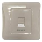 Kuwes 1-Port No-Screw Hole UK Face Plate