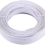 4 Core Flat Telephone Cable Roll White 100 Yards