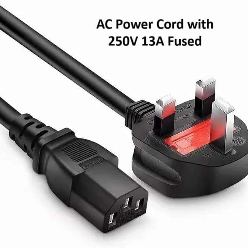 AMT 1.8 MTR POWER CABLE 3 PIN UK TO C13 CABLE 1.0 mm² FULL COPPER