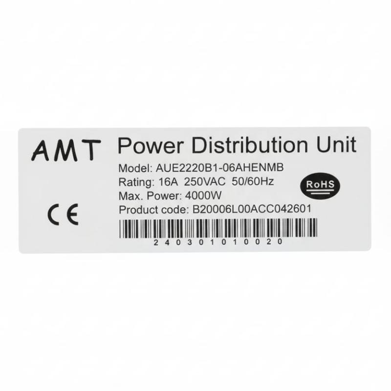 AMT 6-WAY UK PDU WITH 16A INDUSTRIAL PLUG