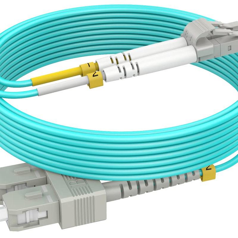KUWES 10 MTR LC–SC 50/125μm Duplex MM Fiber Patch Cord LSZH
