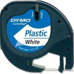 Dymo Letra Tag Tape 12mmx4m Plastic White