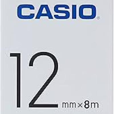 Casio 12mm Black on White Label Tape