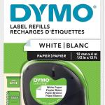 Dymo Letra Tag Tape 12mmx4m Paper White