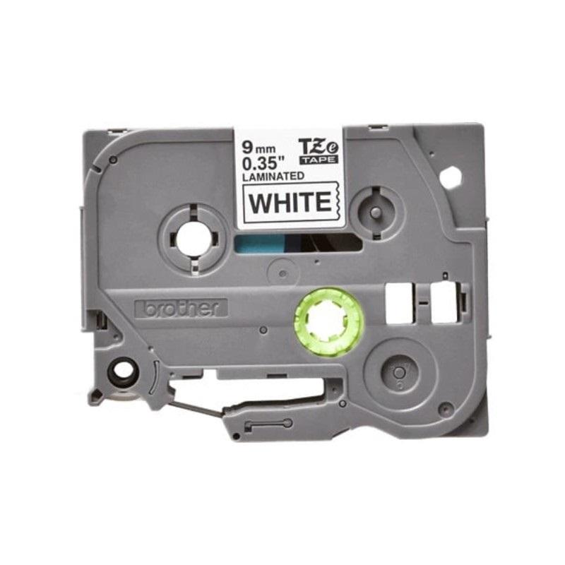 BROTHER 9MM BLACK ON WHITE TAPE TZE-221