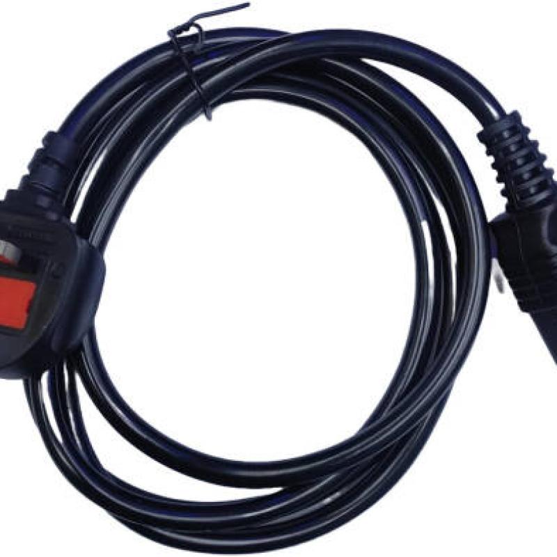 AMT 1.8MTR POWER CABLE 3 PIN UK TO C19 CABLE 1.5 mm² FULL COPPER