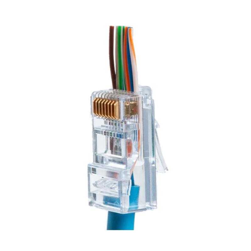 KUWES EZ RJ45 PASSTHROUGH CAT6 CONNECTORS (PACK OF 25PCS)