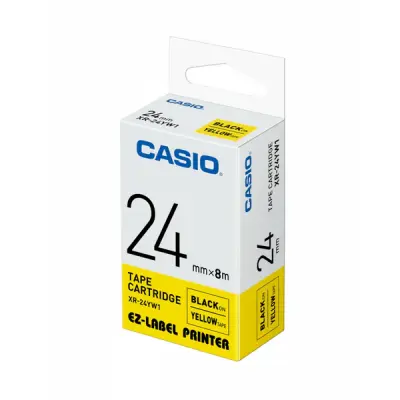 Casio 24mm Black on Yellow Label Tape