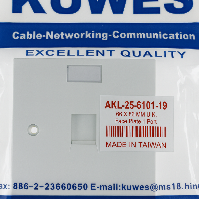 KUWES SINGLE PORT RJ45 FACE PLATE