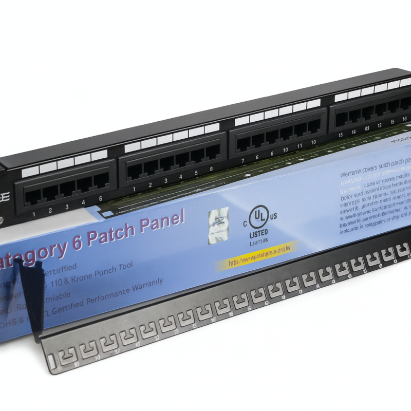 24-port UTP CAT6 loaded patch panel JE