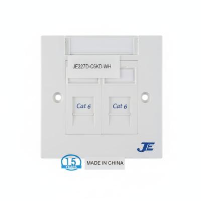 JE Dual Port Cat6 Fixed Type Face Plate