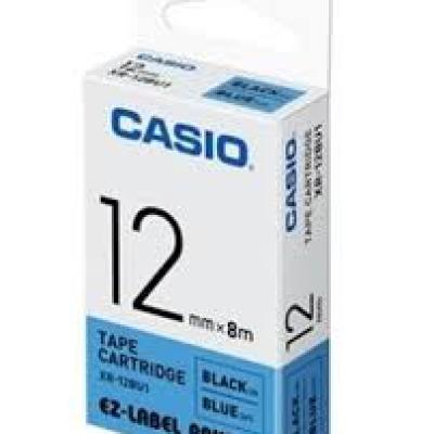 Casio  12mm Black on Blue Label Tape