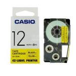 Casio 12mm Black on Yellow Label Tape