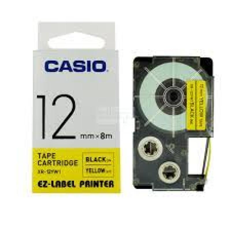 Casio 12mm Black on Yellow Label Tape