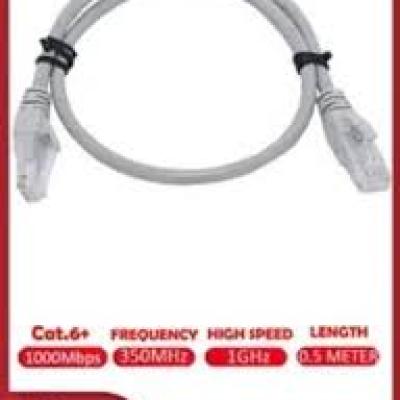 1.0 MTR FAST CAT6+ PATCH CORD GREY KUWES