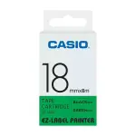 Casio 18mm Black on Green Label Tape