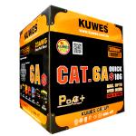 KUWES CAT6A U/UTP 10G Solid 4 Pair 23AWG LAN Cable (305 Meter Roll) / High-Speed Ethernet Network Cable / POE++ Support / 800 MHz Bandwidth / Made in Taiwan
