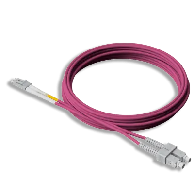KUWES 3 MTR LC–SC 50/125μm Duplex MM Fiber Patch Cord LSZH