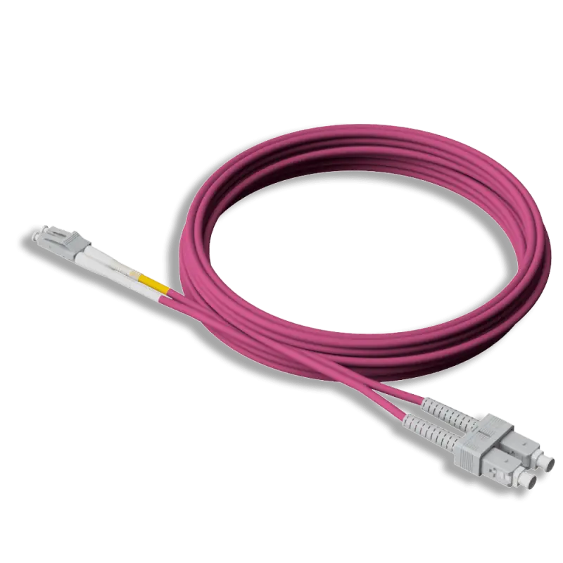 KUWES 5 MTR LC–SC 50/125μm Duplex MM Fiber Patch Cord LSZH