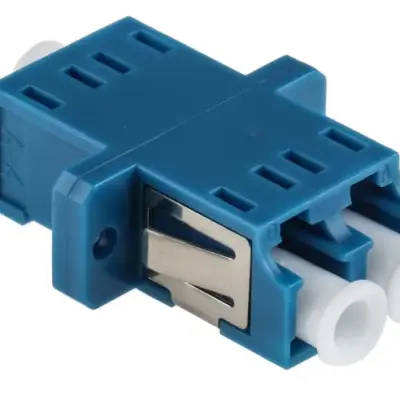 LC Duplex Single-Mode (SM) Fiber Optic Adapter / Coupler