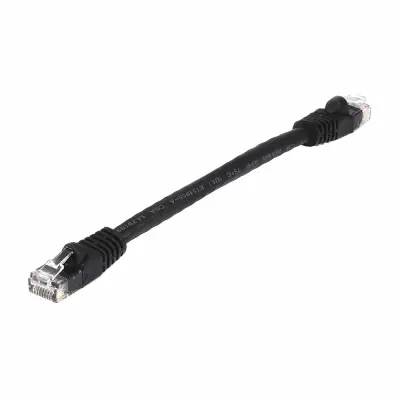 0.3 MTR CAT6 UTP PATCH CORD BLACK JE- FULL COPPER