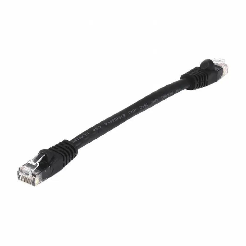 0.3 MTR CAT6 UTP PATCH CORD BLACK JE- FULL COPPER