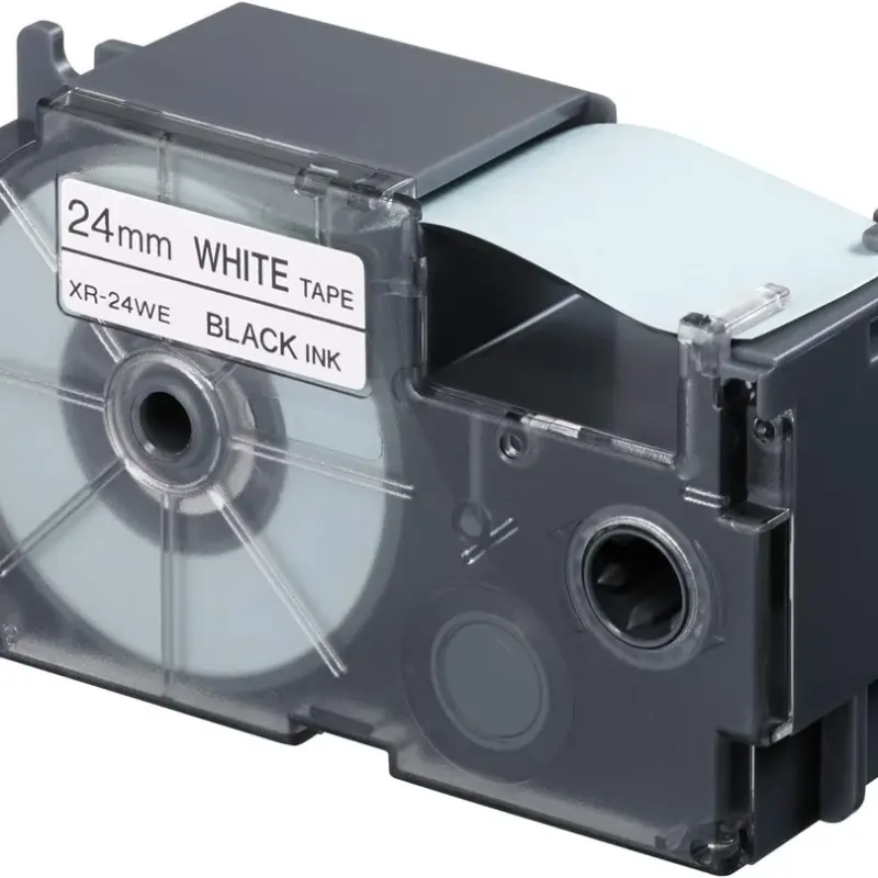 Casio 24mm Black on White Label Tape