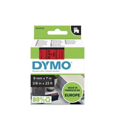 Dymo D1 40917 Labeling Tape – 9mm x 7m – Black on Red Durable Label Tape for Label Manager Printers