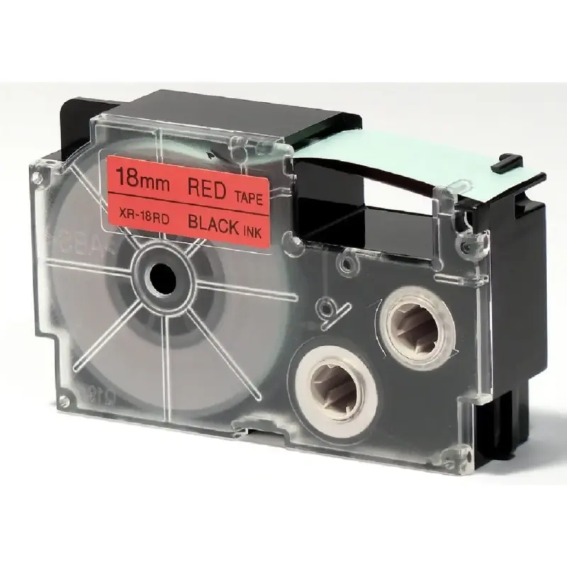 Casio 18mm Black on Red Label Tape