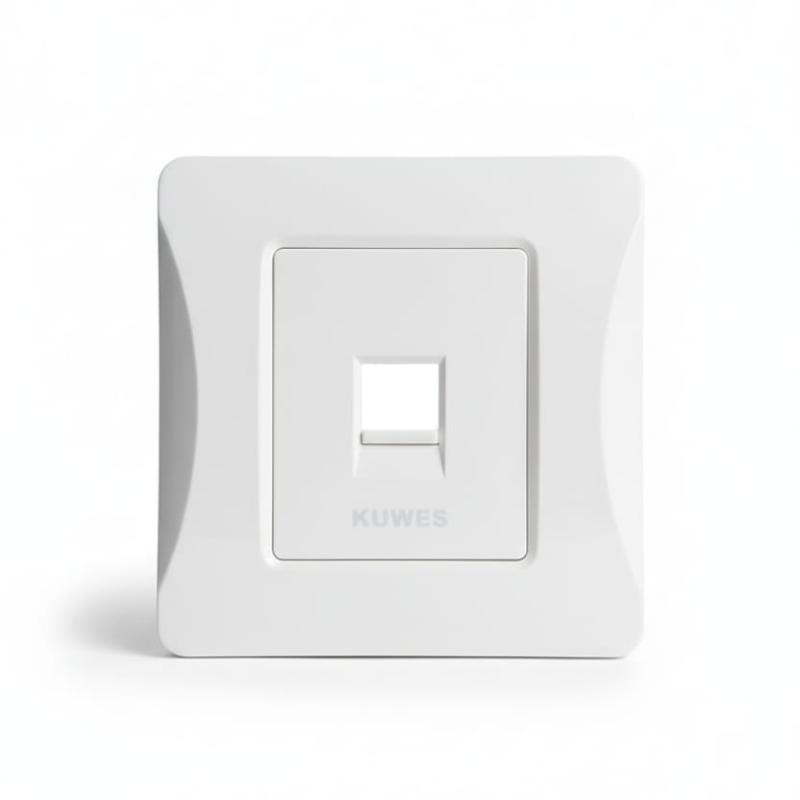 Kuwes 1-Port No-Screw Hole UK Face Plate