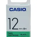 Casio 12mm Black on Green Label Tape
