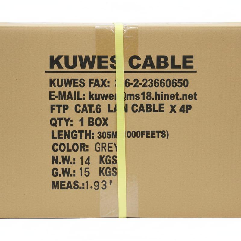 Kuwes Cat6 Ftp 23Awg 305 Meter Cable – Grey Kuwes
