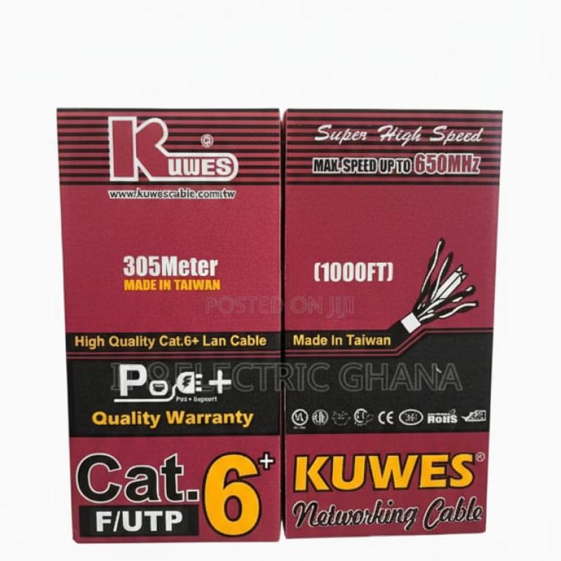 Cat.6 FTP Solid Outdoor PE Lan Cable 23AWG black 305M KUWES