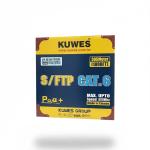 Kuwes S/FTP CAT.6 Solid 4 Pair LAN Outdoor PE Black Cable 305 Meter –  24AWG