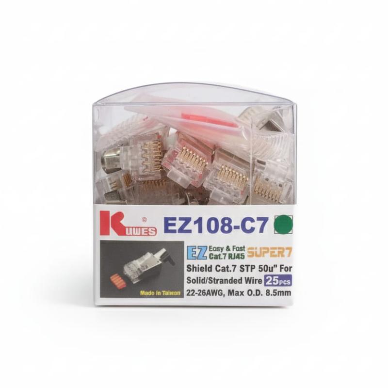 KUWES EZ RJ45 CAT.7 STP CONNECTORS (PACK OF 25PCS)
